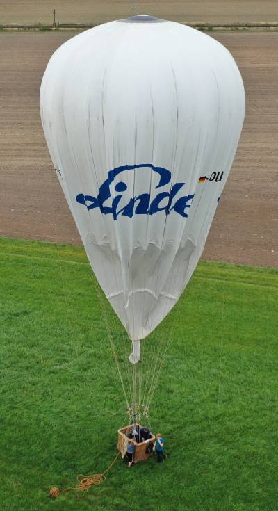 Schlaffer Gasballon.