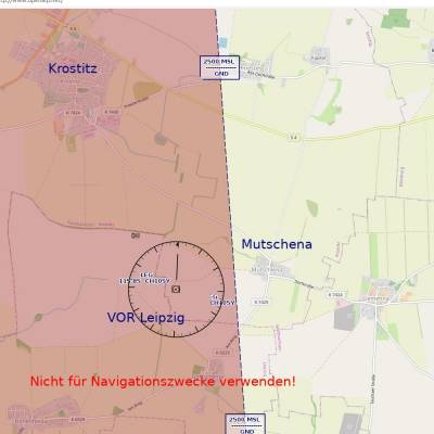 Ausschnitt Luftfahrerkarte mit dem VOR Leipzig